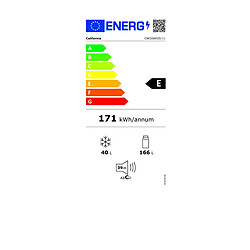 Réfrigérateur 2 portes 54cm 206l gris - CRF206P2S-11 - CALIFORNIA