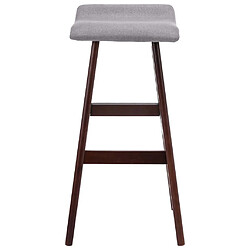 Avis vidaXL Tabourets de bar lot de 2 gris clair tissu