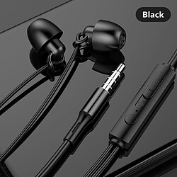 GUPBOO Écouteurs intra-auriculaires à réduction de bruit filaire 3,5 mm pour téléphone mobile 