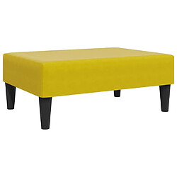 vidaXL Repose-pied jaune 77x55x31 cm velours