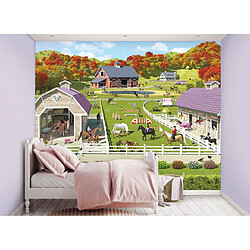 Walltastic 41738 Papier Peint Mural Ecurie chevaux et Poneys