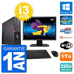 PC Fujitsu E920 DT Ecran 19" Intel i3-4130 RAM 32Go Disque 1To Windows 10 Wifi · Occasion 