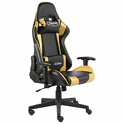 Maison Chic Chaise de jeu, Chaise gaming pivotante, Fauteuil gamer d'ordinateur,Chaise de Bureau Doré PVC -GKD60563