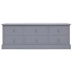 Maison Chic Meuble TV scandinave - Banc TV pour salon Gris foncé 108x30x40 cm Bois massif de Paulownia -MN50305