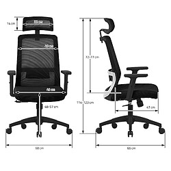 ML-Design Chaise de bureau gaming d'ordinateur ergonomique pivotante avec roulettes noir pas cher