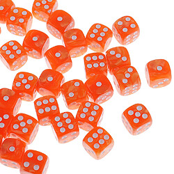 50 pièces à 6 faces dés dés numérique party party bar jeu de cartes accessoires orange