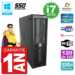 PC HP WorkStation Z220 SFF Core i7-3770 RAM 32Go SSD 120Go Graveur DVD Wifi W7 - Occasion