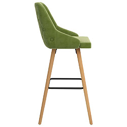 Avis vidaXL Tabourets de bar lot de 2 vert clair velours