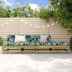 vidaXL Salon de jardin 4 pcs bois de pin imprégné 