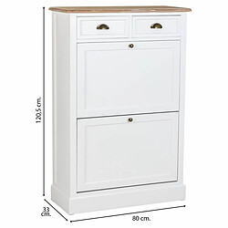 Avis Armoire à chaussures Alexandra House Living Blanc Marron 33 x 120 x 80 cm