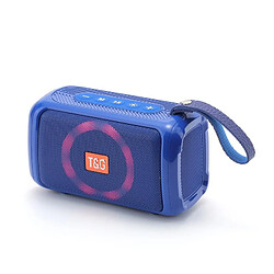 Yonis Enceinte Bluetooth Portable Étanche LED Avec Subwoofer Et Support Carte TF Enceinte Bluetooth Portable LED Étanche Son 360° Support TF AUX FM Bleu YONIS