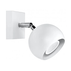 Luminaire Center Applique murale OCULARE acier blanc 1 ampoule