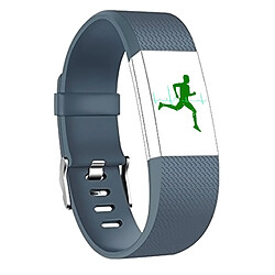 Wewoo Bracelet pour montre connectée Dragonne sport ajustable carrée FITBIT Charge 2 bleu marine 