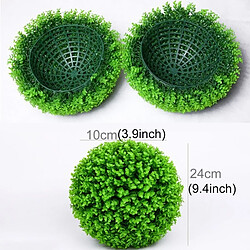 Wewoo Fleurs Artificielles vert Artificiel Eucalyptus Plante Boule Arbre De Mariage Événement Maison Décoration Extérieure Pendaison Ornement, Diamètre: 9,5 pouces