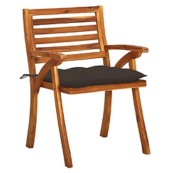 Avis Maison Chic Lot de 8 Chaises de jardin avec coussins | chaises d'extérieur | Fauteuil Relax Bois d'acacia solide -GKD79820