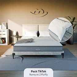 Avis Morphea France Pack Tiktok - Matelas Mousse Haute Densité ROMY 90x190x16cm, oreillers FLUFFY 60x60cm - Morphea