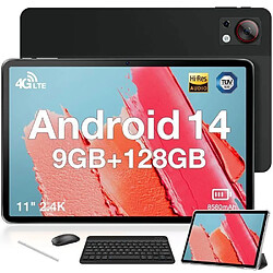 NC Tablette Tactile DOOGEE T30SE WIFI,Android 14,11" 2.4K,8580mAh 9Go + 128Go,Dual 4G PC - Noir Ave Clavier,souris,stylet,étui en cuir 