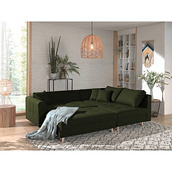 Avis Lisa Design Rune - canapé d'angle - avec pouf d'appoint - 4 places - style scandinave - droit