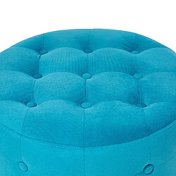 Acheter Beliani Pouf en velours bleu ciel d 55 cm TAMPA