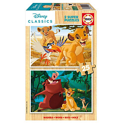 Educa Borras Puzzles 2 X 25 pcs Le roi Lion en bois 