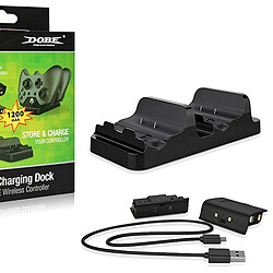 Dual Dock Chargeur Station pour Manette Xbox One Slim Joy-stick 2 Batteries