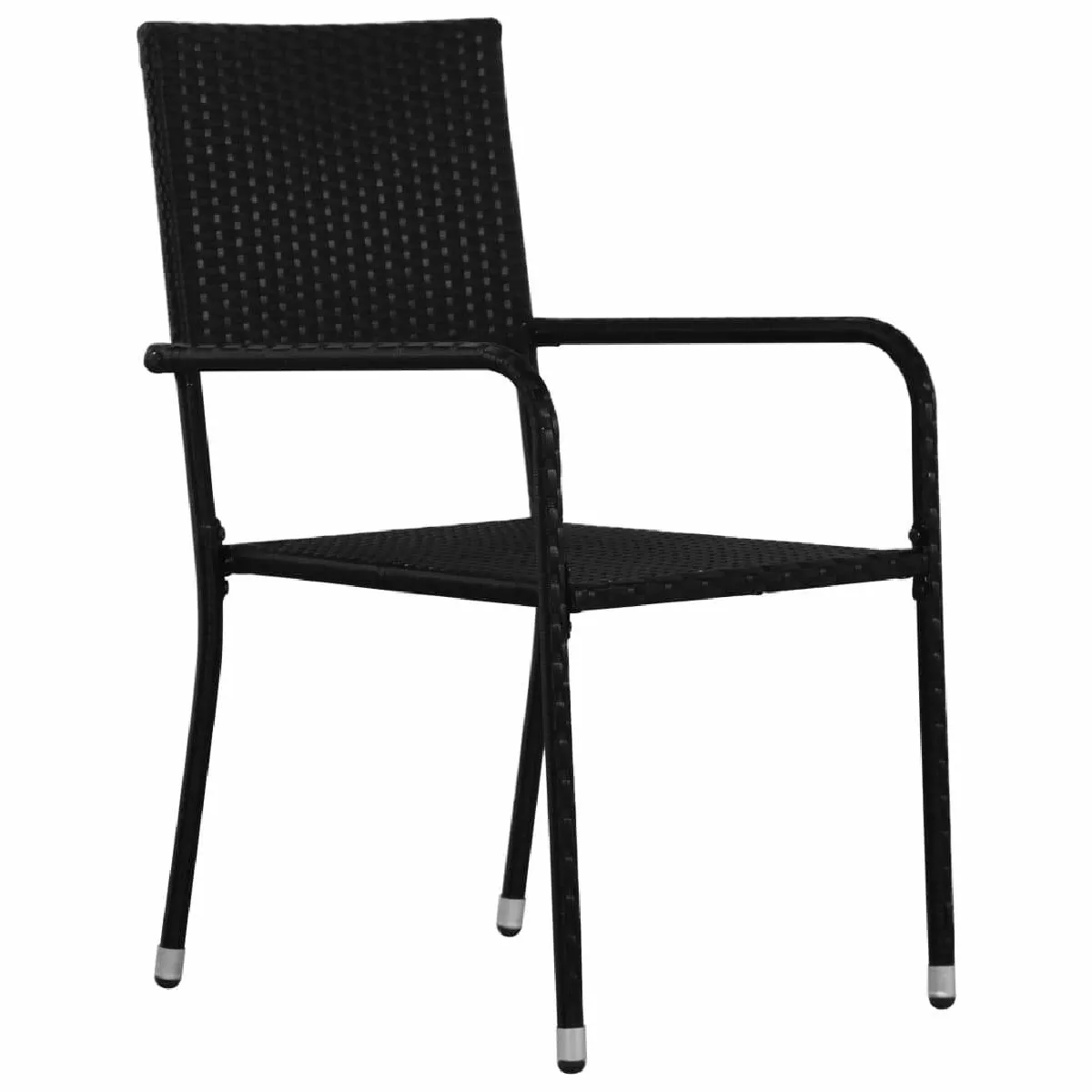 Avis Salle à manger de jardin 5 pcs,Table et chaise à dîner Noir -MN28060