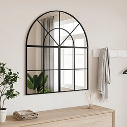 vidaXL Miroir mural noir 80x40 cm arche fer 