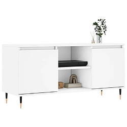 Avis Maison Chic Meuble TV scandinave - Banc TV pour salon blanc 104x35x50 cm bois d'ingénierie -MN76583