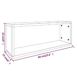 vidaXL Étagères murales cube 2 pcs Chêne marron Bois d’ingénierie pas cher