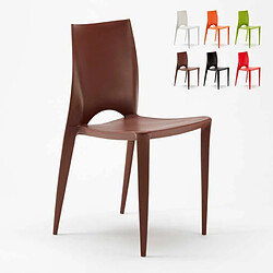 Ahd Amazing Home Design Lot 20 Chaises Colorées Design Moderne Hôtel Bar Restaurant Extérieur Color, Couleur: Marron