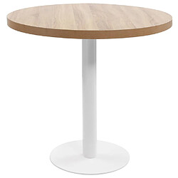 vidaXL Table de bistro marron clair 80 cm MDF 