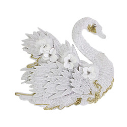 Swan 3D Swan Sequin Patchs Applique Pour Chapeaux Sacs Sacs Décor White Swan