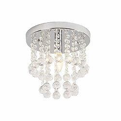 Stoex LED Plafonnier en Cristal Lustre Luminaire Moderne E14 avec Design Élégant Lampe de Plafond Ø25cm