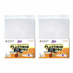 OZ International 14 feuilles de plastique fou - cristal