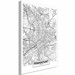 Paris Prix Tableau Imprimé Map of Frankfurt 40 x 60 cm