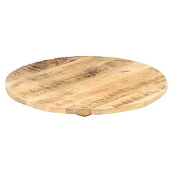 Avis vidaXL Dessus de table Bois de manguier solide Rond 25-27 mm 50 cm