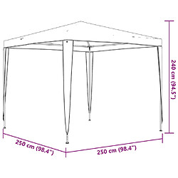 vidaXL Tente de réception professionnelle 2,5x2,5 m Vert 90 g/m² pas cher