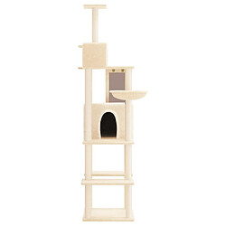 Avis Arbre à chat avec griffoirs,niche pour chat en sisal Crème 201 cm -MN84568