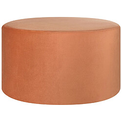 Beliani Pouf en velours orange d 61 cm MILLEN