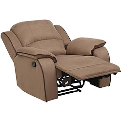 Acheter Vente-Unique Fauteuil relax en microfibre HERNANI - Taupe