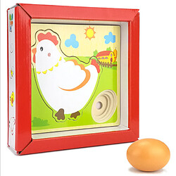 Universal Poulet pousse poulet animaux puzzle multicouches bébés jouets en bois maternelle Montessori éducation précoce jouets puzzle en bois Nouveau | pas cher