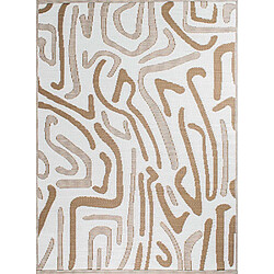 Jardindeco Tapis extérieur en polypropylène Spargi 1741 beige 120 x 160 cm.