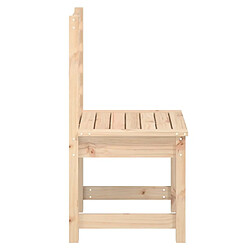 Maison Chic Lot de 2 Chaises de jardin,Fauteuil d'extérieur 40,5x48x91,5 cm bois massif de pin -MN59282 pas cher