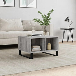 vidaXL Table basse Sonoma gris 60x50x36,5 cm Bois d'ingénierie 