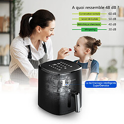 Acheter Friteuse à air Proscenic T22, 5L, 11 programmes, 1500w, 100 recettes, Avec l’écran led tactile, Avec app, Noir