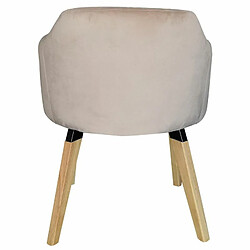 Acheter Paris Prix Fauteuil Scandinave en Velours Nari 70cm Beige