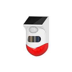 Alarme extérieure d'énergie solaire WIFI / détecteur capteur de mouvement de sécurité - Batterie 600 mAh, Distance de détection 9-12 m