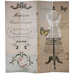 Mendler Paravent / cloison de séparation T234, 4 pans ~ motif boudoir 180x160cm