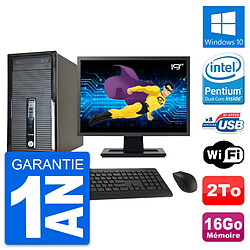 PC Tour HP 400 G1 Ecran 19" Intel G3220 RAM 16Go Disque Dur 2To Windows 10 Wifi - Occasion