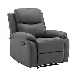 Avis Mes Ensemble 2 canapés + fauteuil relax manuel en PU anthracite - ZOLARA